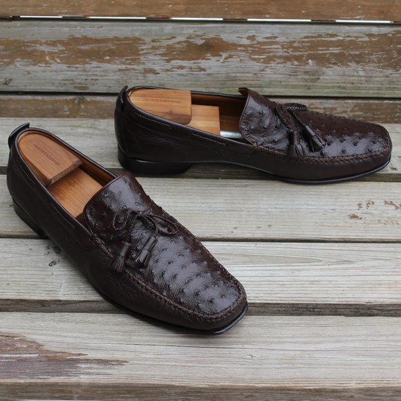Johnston & Murphy Other - Genuine Ostrich & Lamb Loafers, Hand Made in Spain